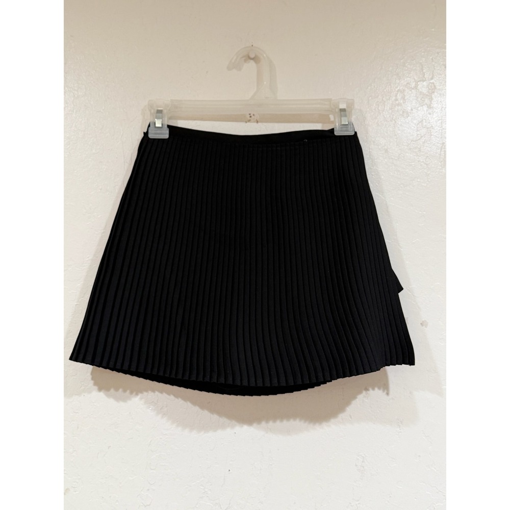 Au La La Design Presley Pleated Mini Skort Black Size 2 Tennis Golf Skirt NWT - Picture 2 of 6